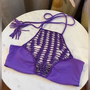 Acacia Panama Top Sz XS. Color Purple